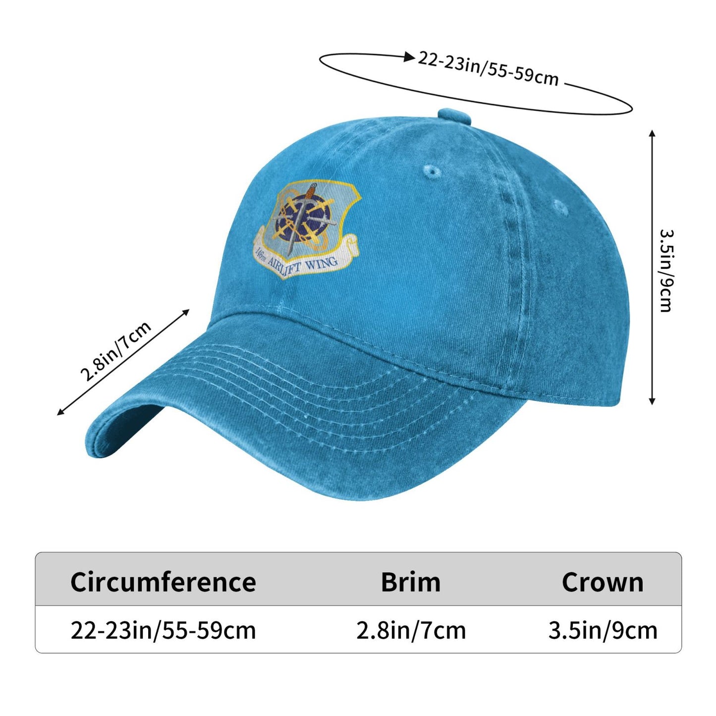 146th Airlift Wing Printing unisex baseball cap adjustable cap veteran gift