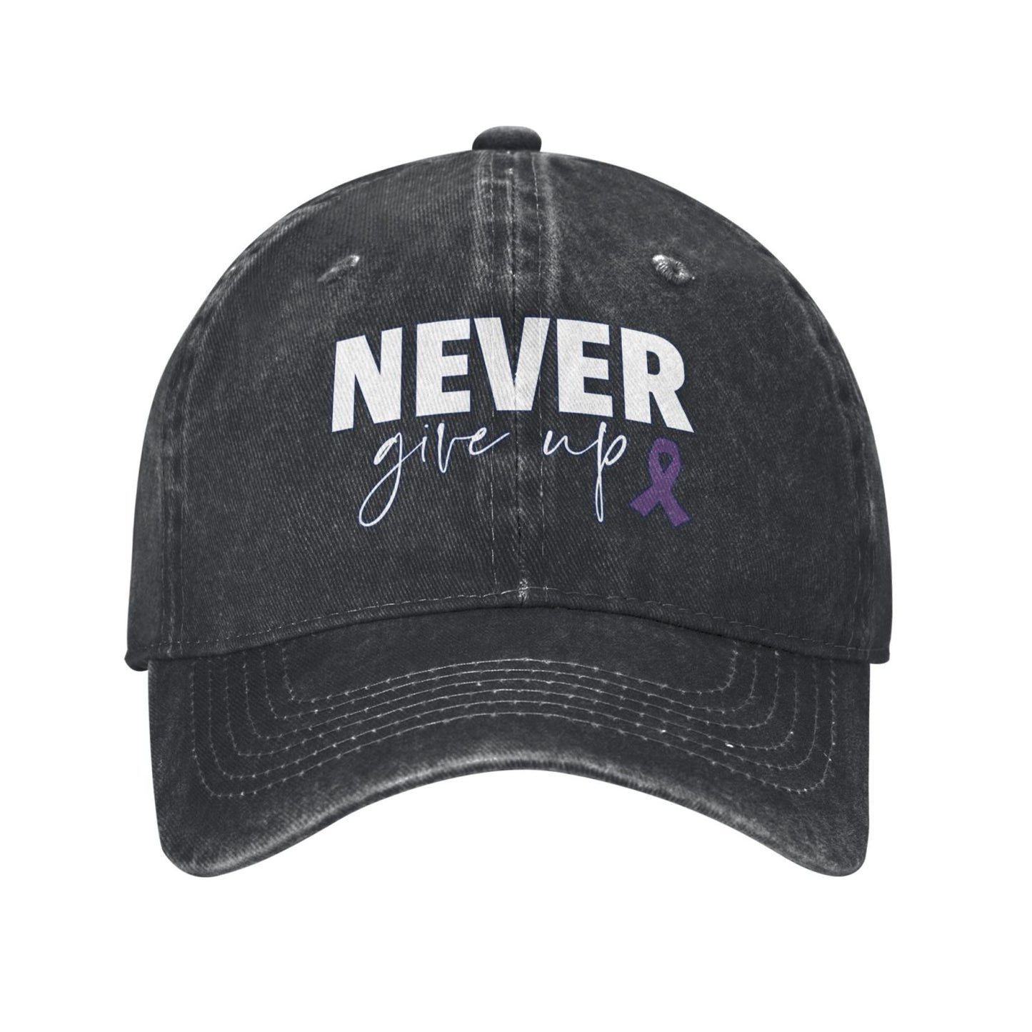 NEVER Give Up Printed unisex baseball cap adjustable cap outdoor sun hats trucker hat