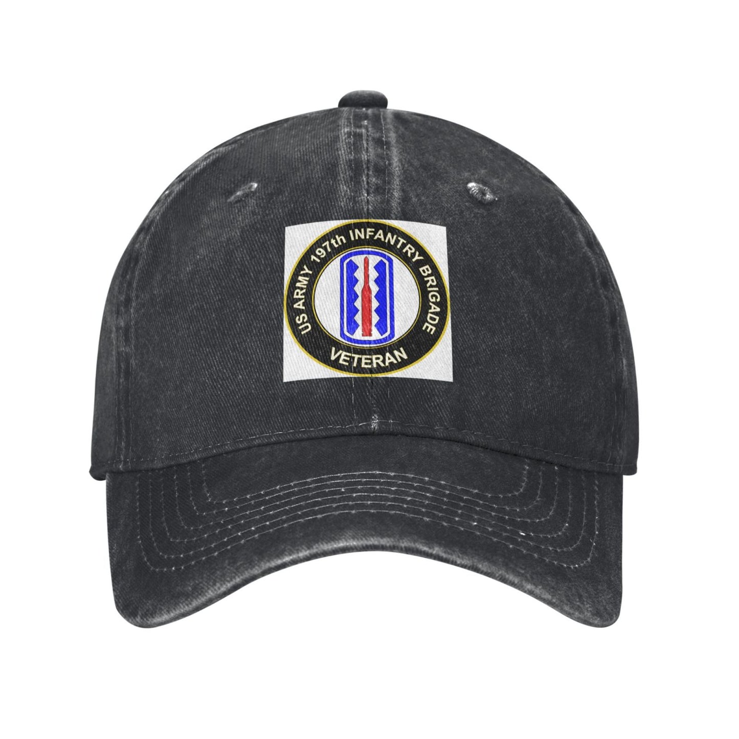 US Army 197th Infantry Brigade Veteran Printed unisex baseball cap outdoor hats adjustable cap trucker gift hat