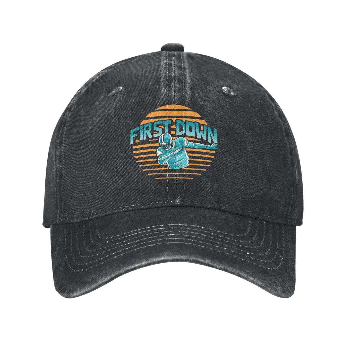 FIRST DOWN Printed unisex baseball cap adjustable cap outdoor sun hats trucker hat