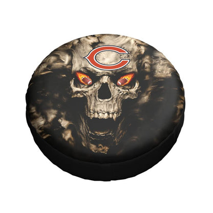 Chicago Bears print Skull print car tire cover tire dust cover