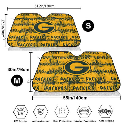Green Bay Packers Printed front windshield sunshade car windshield sunshade (multi size)