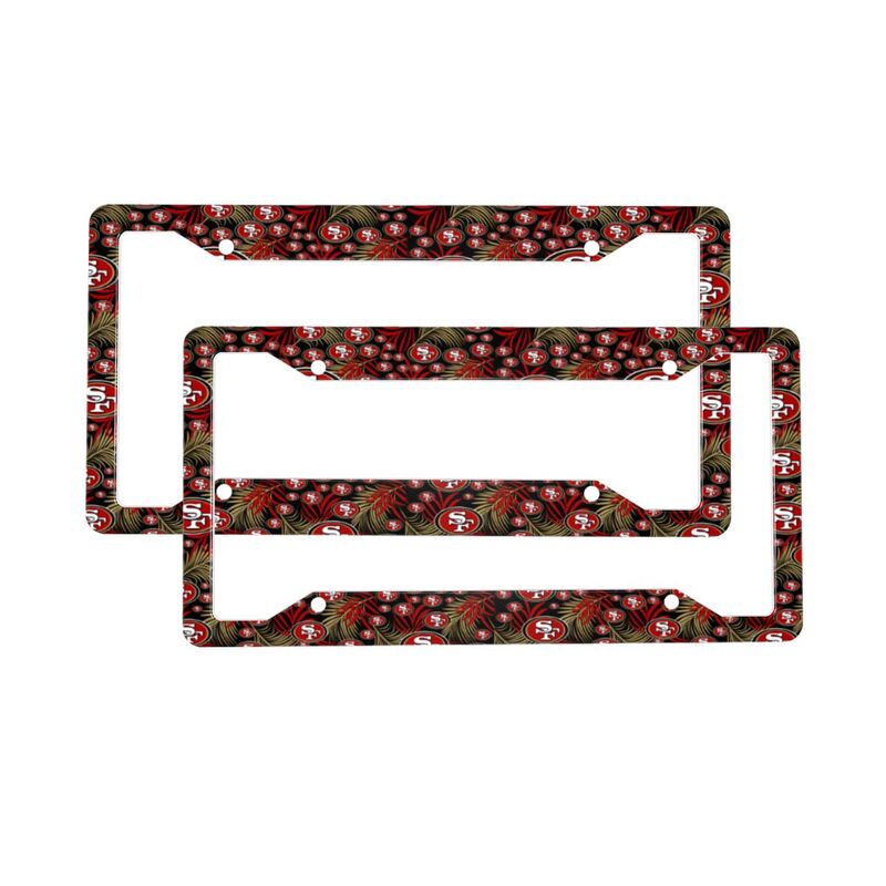San Francisco 49ers Print Car license plate frame four hole license plate holder (one pair)