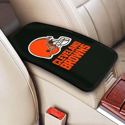 Cleveland Browns Printed car center armrest box pad anti slip pad