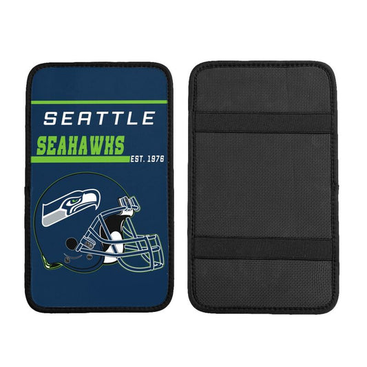 Seattle Seahawks Print car armrest box cushion armrest protective cover