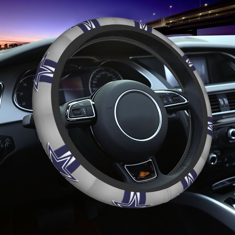 Dallas Cowboys 7 Printed breathable anti slip cover elastic steering wheel cover