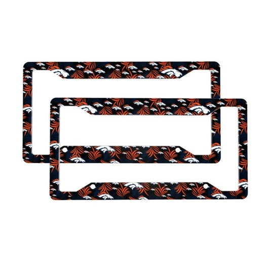 Denver Broncos Print Car license plate frame four hole license plate holder (one pair)