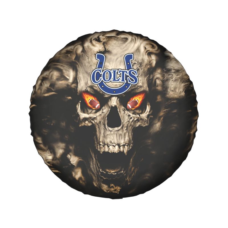 Indianapolis Colts print Skull print car tire cover tire dust cover