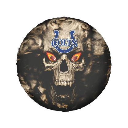 Indianapolis Colts print Skull print car tire cover tire dust cover