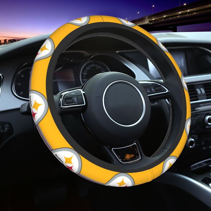 Pittsburgh Steelers 7 Printed breathable elastic steering wheel anti slip cover