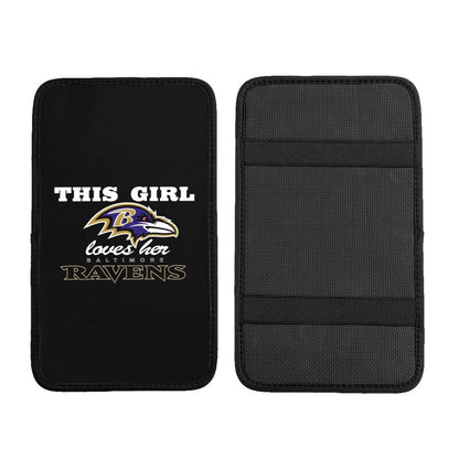 Baltimore Ravens Printing car center console pad car armrest protective cover