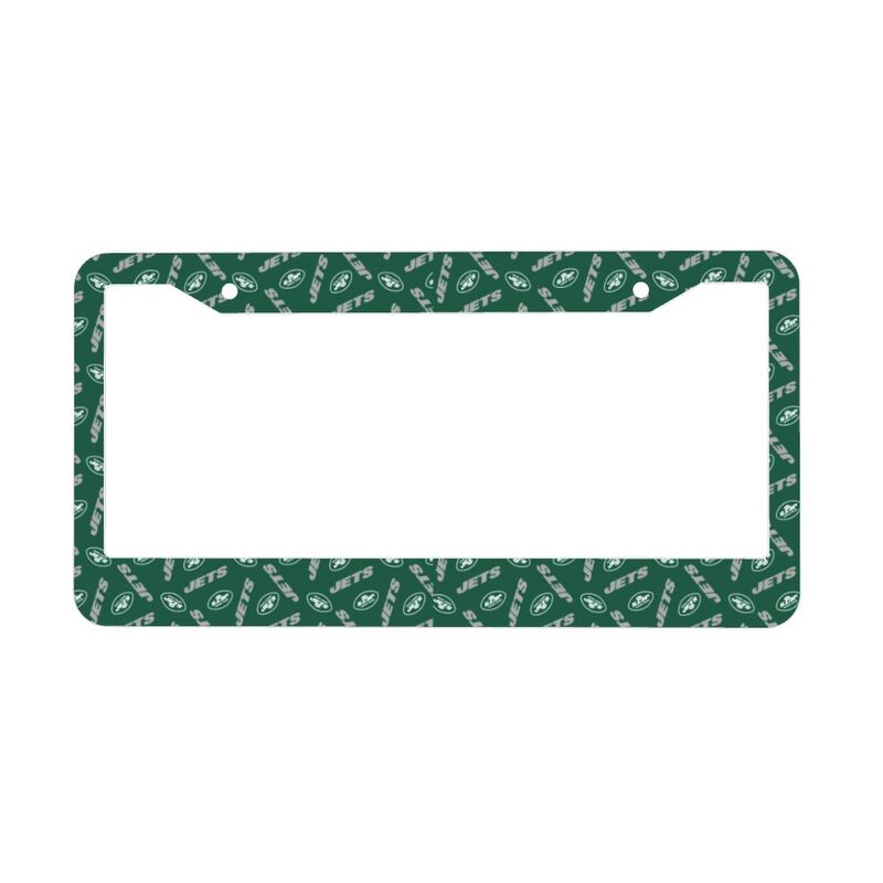 New York Jets Print front rear license plate holder circular hole license plate holder (one pair)