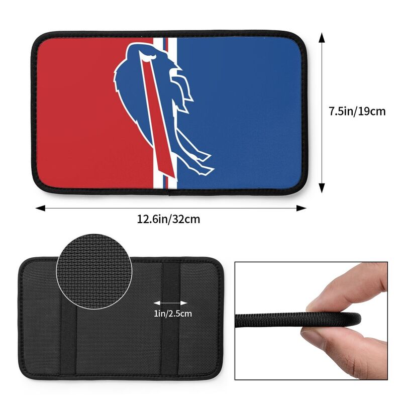 Car armrest box pad Buffalo Bills 2 Printed central armrest box cushion protective pad