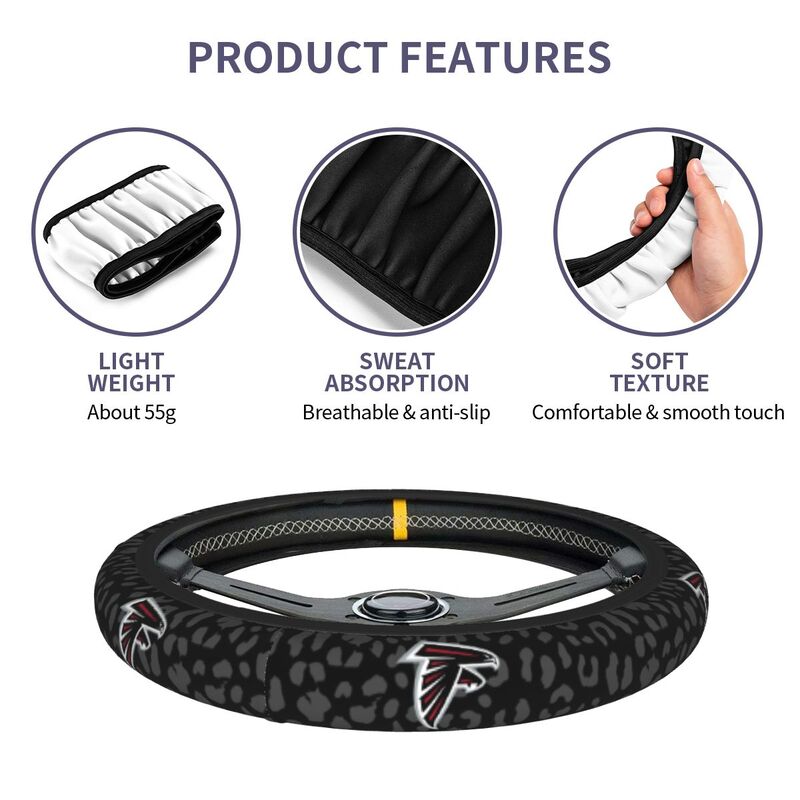 Atlanta Falcons Printed elastic steering wheel cover car anti-skid cover