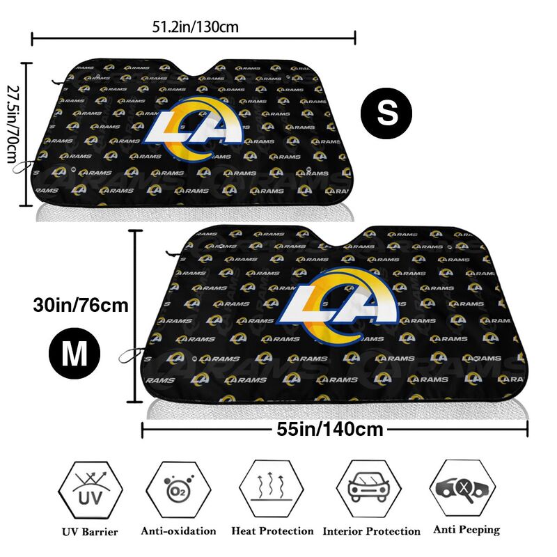 Los Angeles Rams Printed is suitable for front Car windshield sunshades Car windshield sunshades