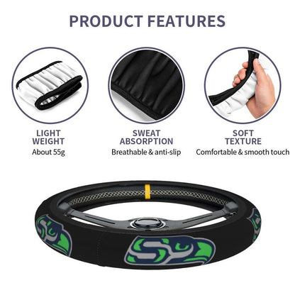 Seattle Seahawks 3 Printed car anti-skid cover elastic steering wheel cover