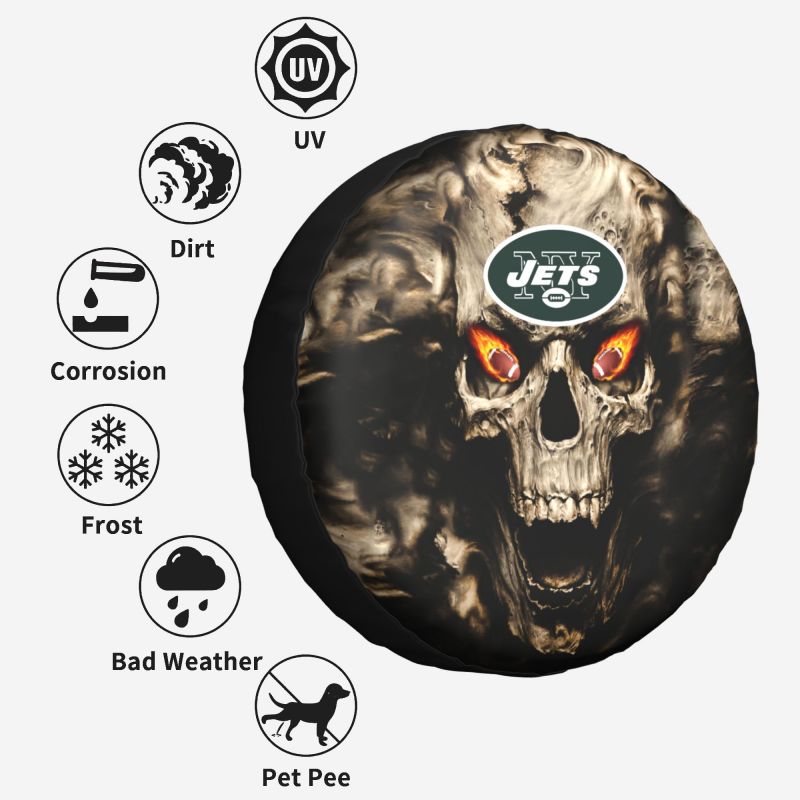 New York Jets print Skull print car tire cover tire dust cover