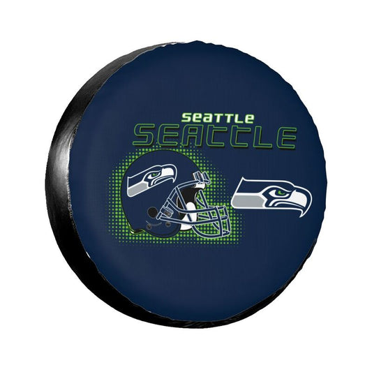 Seattle Seahawks Print car tire protection cover car spare tire dust protection covers