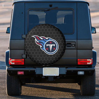 Tennessee Titans Grid printed car tire cover dustproof and waterproof tire cover