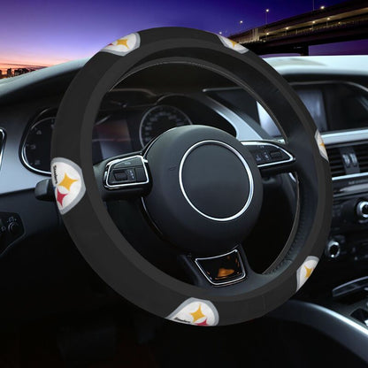 Pittsburgh Steelers 4 Printed breathable elastic steering wheel anti slip cover