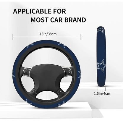 Dallas Cowboys 4 Printed elastic steering wheel cover anti slip breathable