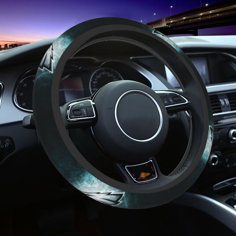 Philadelphia Eagles 2 Printed breathable elastic steering wheel anti slip cover
