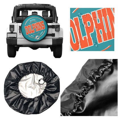 Miami Dolphins Printing car tire protection cover car spare tire dust protection cover