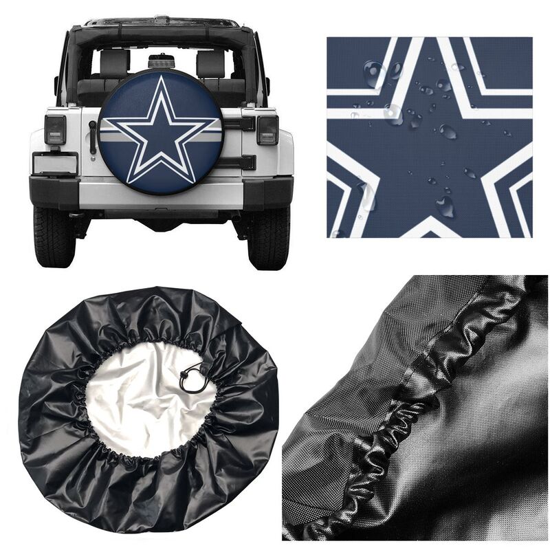 Dallas Cowboys 4 car dustproof sunscreen tyre protective cover Tyre protective cover