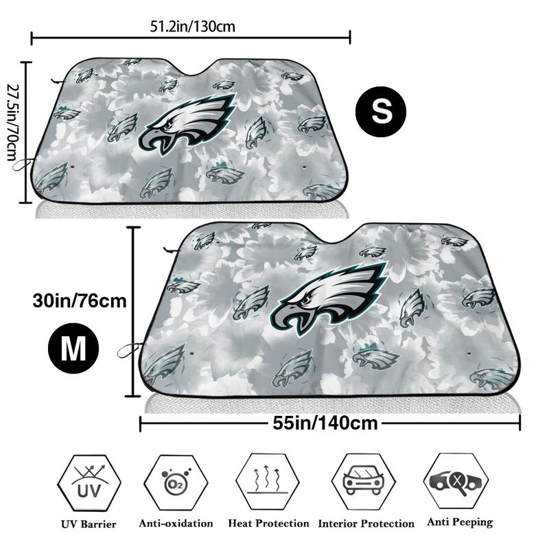 Philadelphia Eagles Printed multi size car front windshield sunshade car windshield sunshade
