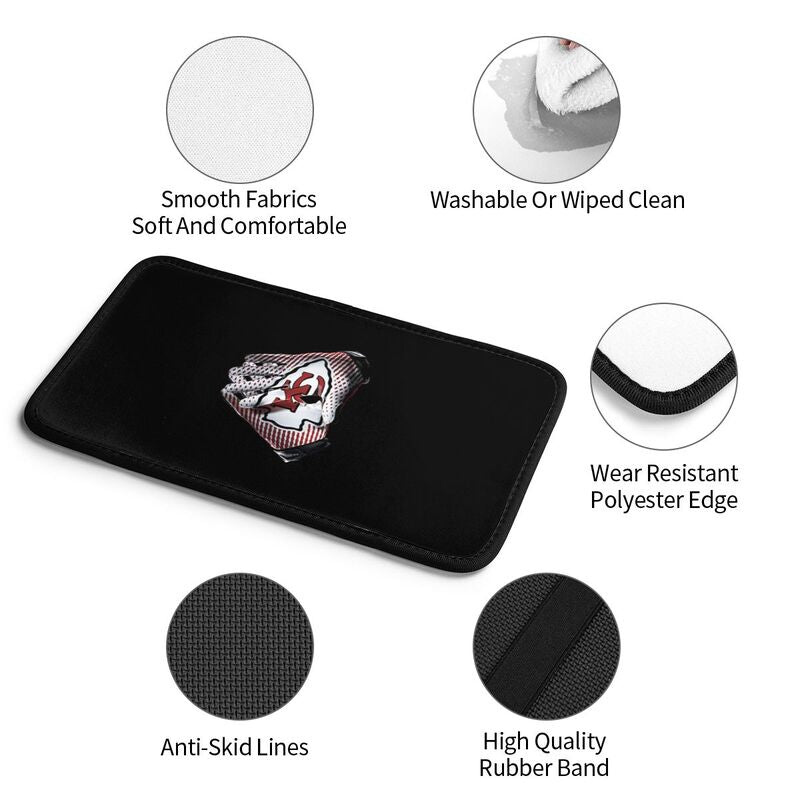 Kansas City Chiefs Printed car center armrest box pad anti slip pad