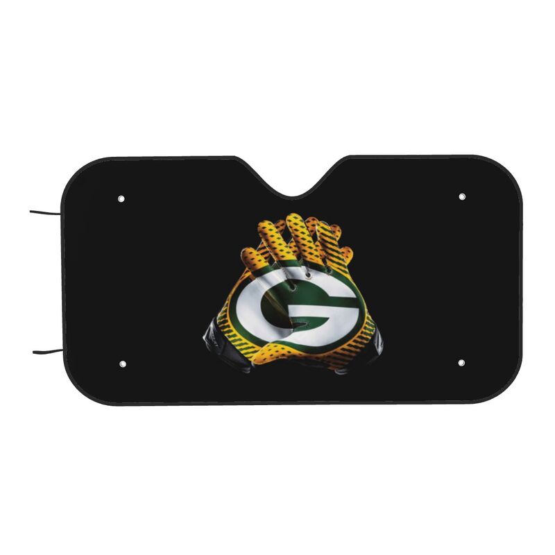 Green Bay Packers 2 Print suitable for front Car windshield sunshades Car windshield sunshades