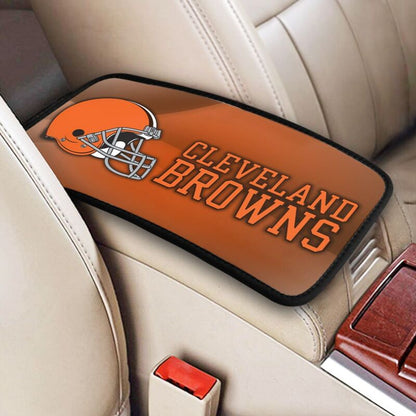Car armrest box pad Cleveland Browns Printed center armrest box pad protective pad