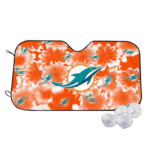 Miami Dolphins Printed multi size car front windshield sunshade car windshield sunshade
