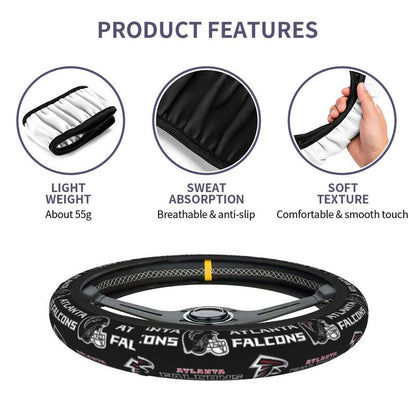 Atlanta Falcons Printed car protective cover elastic steering wheel cover