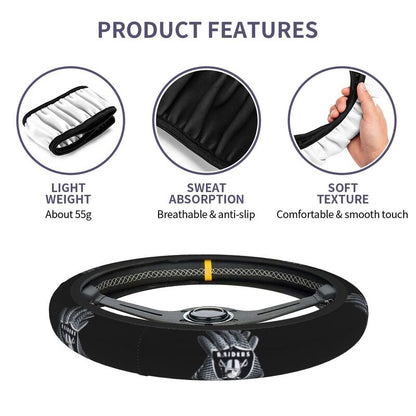 Las Vegas Raiders Printed car anti-skid cover elastic steering wheel cover