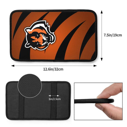 Car armrest box pad Cincinnati Bengals 3 Printed center armrest box pad protective pad