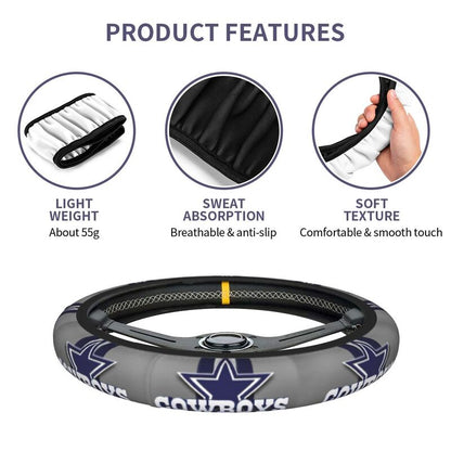 Dallas Cowboys 7 Printed breathable anti slip cover elastic steering wheel cover