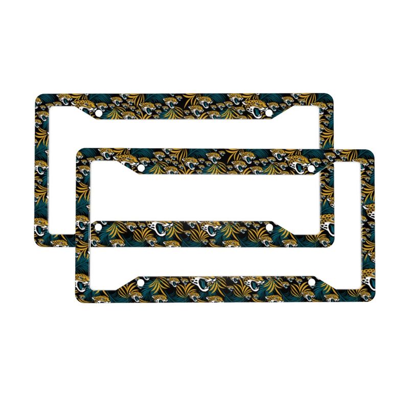 Jacksonville Jaguars Print Car license plate frame four hole license plate holder (one pair)