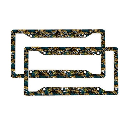 Jacksonville Jaguars Print Car license plate frame four hole license plate holder (one pair)
