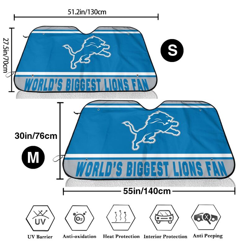 Detroit Lions Printing is suitable for car front windshield sunshades Car windshield sunshades