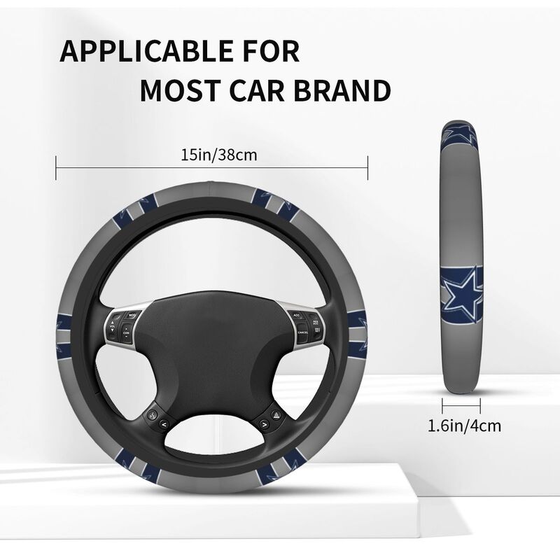 Dallas Cowboys Printed breathable elastic steering wheel protective cover