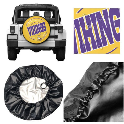 Minnesota Vikings Printing car tire protection cover car spare tire dust protection cover