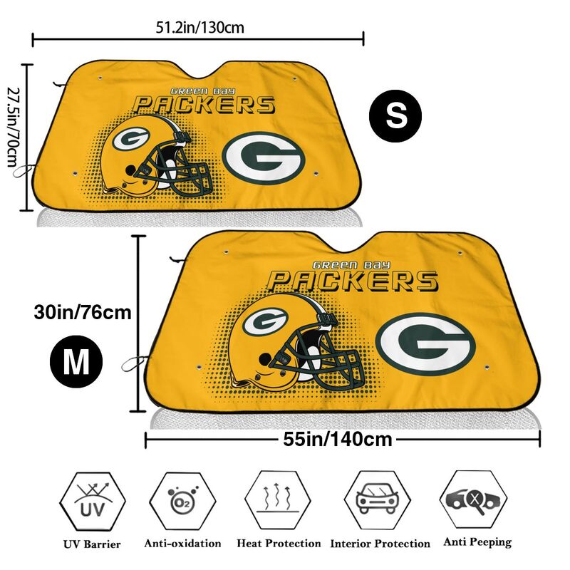 Green Bay Packers Printing Car windshield sunshades is suitable car front windshield sunshades