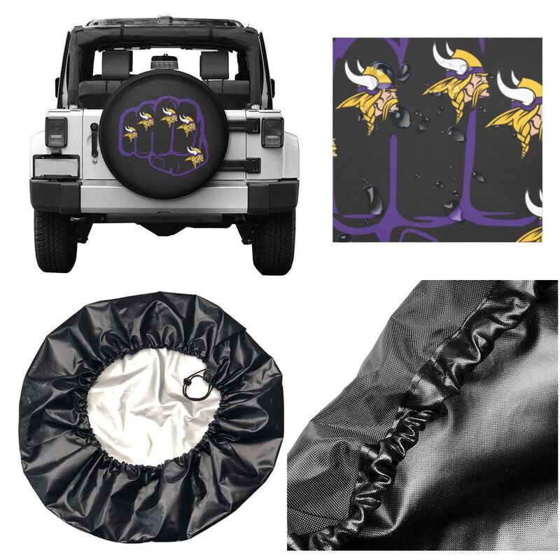 Minnesota Vikings Print tire protection cover car spare tire dust protection covers