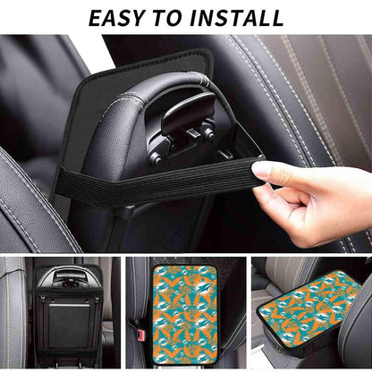Miami Dolphins printing Center console armrest pad car armrest protective cover car