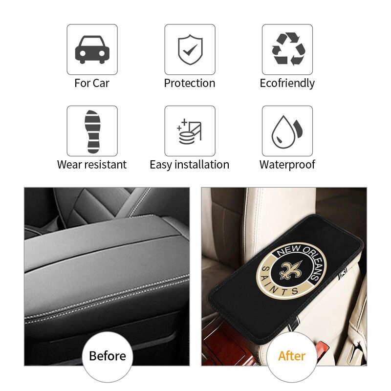 New Orleans Saints print car armrest protective cover Car center console armrest pad