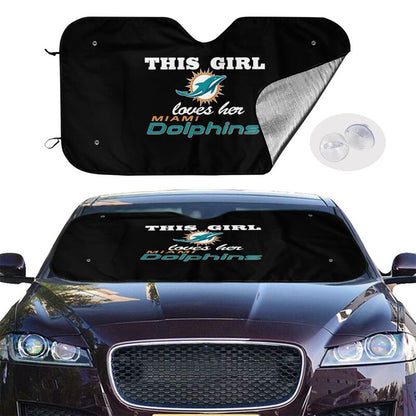 Miami Dolphins Printing multi size car front windshield sunshade car windshield sunshade