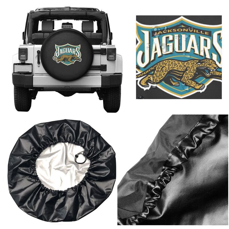 Jacksonville Jaguars 3 Print tire protection covers car sunscreen tire protection covers
