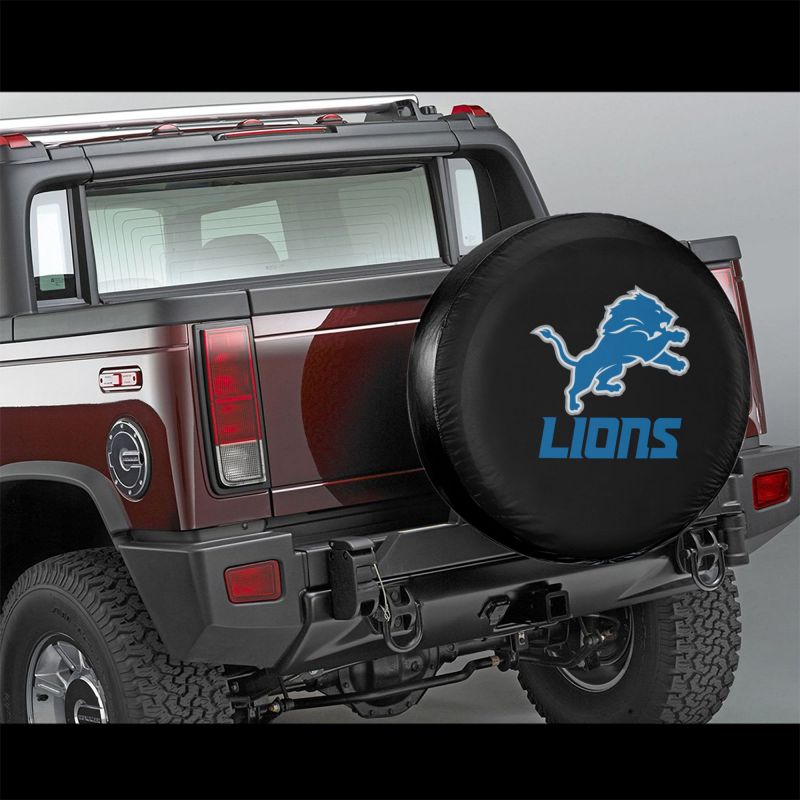 Detroit Lions 3 Car tire protective cover waterproof and dustproof tire cover