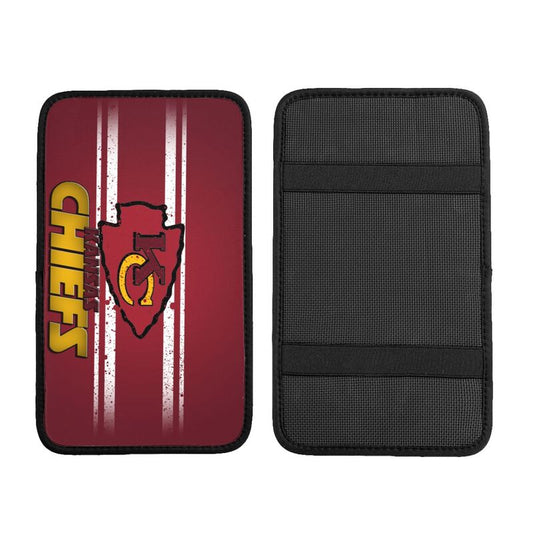 Car armrest box pad Kansas City Chiefs 2 Printed central armrest box cushion protective pad